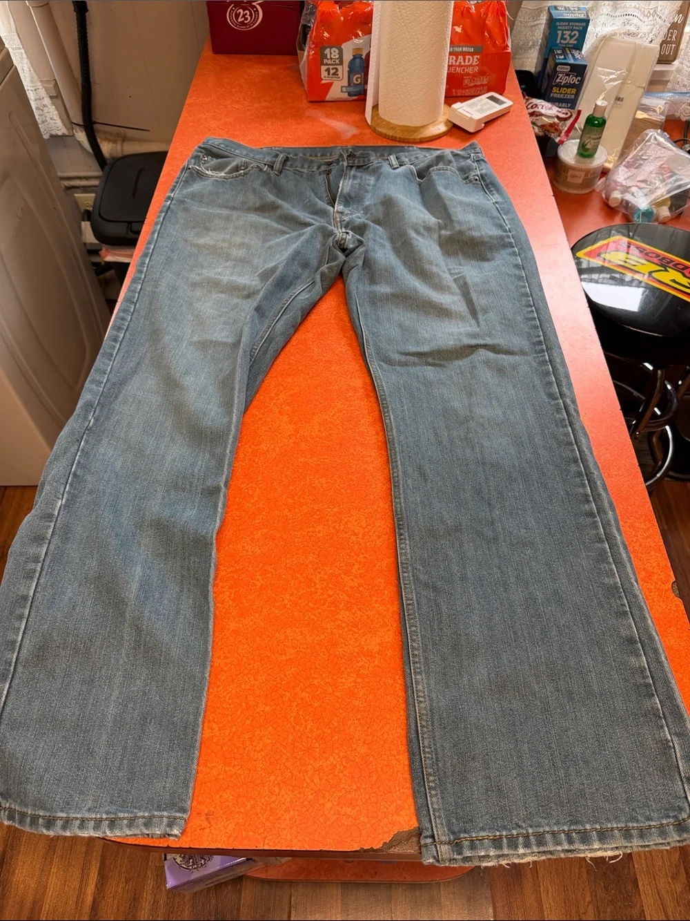 Levi's Men's Relaxed Wide-Leg Jeans in Light Blue